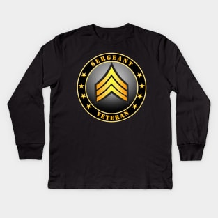 Army - Sergeant Veteran Kids Long Sleeve T-Shirt